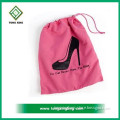 Pink Shoes Drawstring Bag